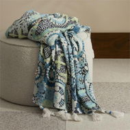 Detailed information about the product Adairs Blue Throw Cungelella Kalkatungu