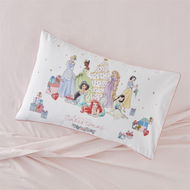 Detailed information about the product Adairs Pink Pillowcase Disney Princesses Christmas Text