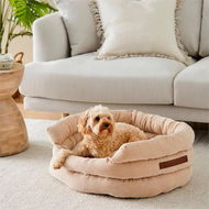 Detailed information about the product Fetch Ziggy Biscuit Corduroy Pet Bed Small - Natural By Adairs (Natural Small)