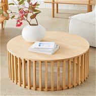 Detailed information about the product Mark Tuckey Slat Coffee Table Round Oak - Natural By Adairs (Natural Coffee Table)
