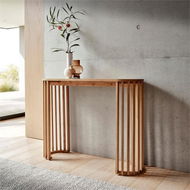 Detailed information about the product Mark Tuckey Slat Oak Console - Natural By Adairs (Natural Console)