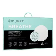 Detailed information about the product Adairs White Medium Pillow MiniJumbuk Breathe Medium Profile