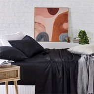 Detailed information about the product Adairs Black Worlds Softest Cotton 500TC Pima India Ink Single Sheet Separates