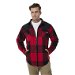 Caterpillar Block Insulated Shirt Jacket Mens Black/Red Hot Plaid. Available at Cat Workwear for $69.99