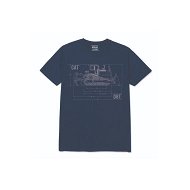 Detailed information about the product Caterpillar Blue Print Graphic Tee Mens Detroit Blue