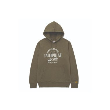 Caterpillar Graphic Pullover Hoodie Unisex Dusty Olive