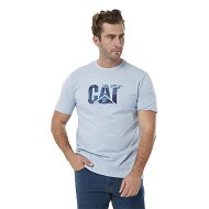 Detailed information about the product Caterpillar Original Logo Tee Mens Blue Fog-Hydro