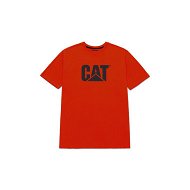 Detailed information about the product Caterpillar Original Logo Tee Mens Haute Red-Pitch Black