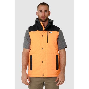 Hi Vis Hooded Work Vest by Caterpillar