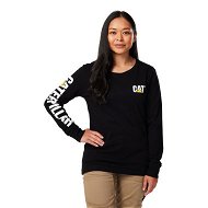 Detailed information about the product Womens Trademark Banner L/S Tee by Caterpillar
