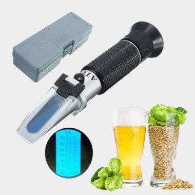 0-32% Brix Wort Specific Gravity Refractometer Fruit Juice Beer Wine Sugar Test.