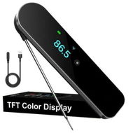 Detailed information about the product 0.5s Ultra Fast Instant Read Meat Thermometer,TFT Color Screen,IP67 Waterproof,Rechargeable