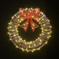 Detailed information about the product 0.6M Christmas Lights 160 LED Motif Solar Wreath Xmas Decorations Jingle Jollys