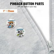 Detailed information about the product 1' 25mm Button Badge Parts Supplies for Button Maker Machine 500 Sets