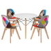 1 Artiss Dining Table and 4 Chairs Set DSW White. Available at Crazy Sales for $554.95