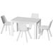 1 Artiss Dining Table and 4 Chairs Set Rectangle White. Available at Crazy Sales for $379.95