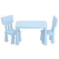 Detailed information about the product 1 Keezi Kids Table and 2 Chairs Set Blue