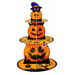 1 Pack 3 Tier Halloween Pumpkin Themed Cupcake Stand Multi Tier 3D Paper DIY Dessert Tower for Parties Weddings and Events. Available at Crazy Sales for $9.99