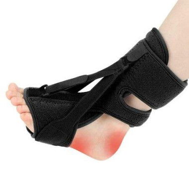 1 Pack Plantar Fasciitis Night Splint,Upgrade 3 Adjustable straps Relief for Women & Men,Brace,Achilles Tendonitis and Foot Drop(Black)