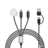 Detailed information about the product 1 Pack Travel Essentials 3in2 Multi Fast Charging Cable for iPhone Apple Watch Charger Series X Portable TypeC Lightning Cable