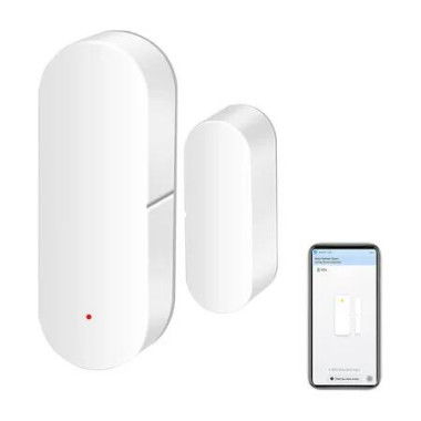 1 Pack Wireless Window Sensor with App Notification Alert, Contact Sensor for Home Security, Compatible with Alexa Google Assistant