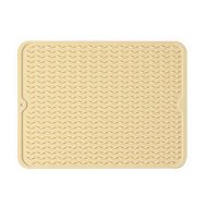 Detailed information about the product 1 pack Yellow 30*40cm Silicone Dish Drying Mat for Multiple Usage,Easy clean,Eco-friendly,Heat-resistant,for Counter,Sink,Refrigerator or Drawer liner