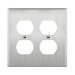 (1 Pack)Double Duplex Receptacle Metal Wall Plate, Stainless Steel Socket Outlet Switch Cover, Corrosive Resistant, Standard Size, Silver. Available at Crazy Sales for $14.99