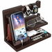 1 pc 2-layer Wooden Phone Holder, Docking Station Wallet Stand For Displaying Watches Purse, Glasses, Keys, Bedside Stand, Household Storage Organizer. Available at Crazy Sales for $19.99