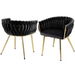 1 Set of 2 Artiss Dining Chairs Velvet Armchair Black. Available at Crazy Sales for $269.95