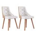 1 Set of 2 Artiss Dining Chairs White PU. Available at Crazy Sales for $209.95