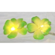 Detailed information about the product 1 Set of 20 LED Green Frangipani Flower Battery String Lights Christmas Gift Home Wedding Party Decoration Outdoor Table Garland Wreath