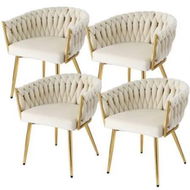 Detailed information about the product 1 Set of 4 Artiss Dining Chairs Velvet Armchair Beige