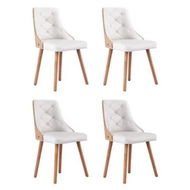 Detailed information about the product 1 Set of 4 Artiss Dining Chairs White PU