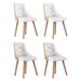1 Set of 4 Artiss Dining Chairs White PU. Available at Crazy Sales for $444.95