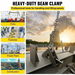 1 Ton Beam Clamp 1000KGS Beam Lifting Clamp HD Beam Hangers in Black. Available at Crazy Sales for $64.95