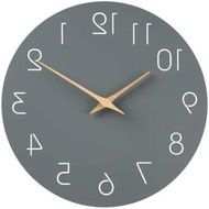 Detailed information about the product 10 Inch Silent Wall Clock, Non-Ticking, Battery Operated, Modern Wooden Decorative Clock for Home, Kitchen, Bedrooms, Office (Grey)