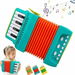 10 Keys and 8 Bass Piano Accordion Music Education Easy to Play Portable Children Accordion Toy For Boys Girls Color Green. Available at Crazy Sales for $19.99