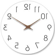 Detailed information about the product 10' Modern Wooden Silent Wall Clock - Battery Operated, Perfect for Home, Office, and Kitchen Decor (White)