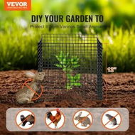 Detailed information about the product 10 Pack Plant Protector from Animals 305 mm x 305 mm Metal Plant Cage