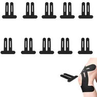 Detailed information about the product 10 Pcs Precut Kinesiology Tape for Knees, Knee Support and Stability, Knee Athletic Tape, Waterproof and Elastic, Black