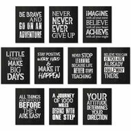 Detailed information about the product 10 Pieces Inspirational Wall Posters Motivational Quote Posters Positive With 80 Glue Point Dots Decorations Black White20x25cm