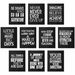 10 Pieces Inspirational Wall Posters Motivational Quote Posters Positive With 80 Glue Point Dots Decorations Black White20x25cm. Available at Crazy Sales for $2.99