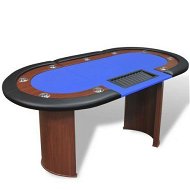 Detailed information about the product 10-Player Poker Table with Dealer Area and Chip Tray Blue