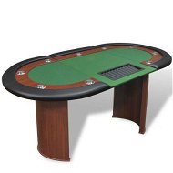 Detailed information about the product 10-Player Poker Table with Dealer Area and Chip Tray Green