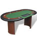 10-Player Poker Table with Dealer Area and Chip Tray Green. Available at Crazy Sales for $499.95