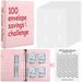 100 Envelopes Challenge Binder,A5 Money Saving Budget Binder with Cash Envelopes - Savings Challenges Book to Save 5,050 Dollars (Pink). Available at Crazy Sales for $19.99