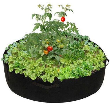 100 Gallon Round Fabric Raised Planting Bed Thicken Non-Woven Garden Veggie Grow Bag Fabric Garden For Garden Plant Vegetable Flower Herb Growing