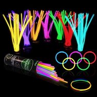 Detailed information about the product 100 Glow Sticks Bulk Party Supplies Glow In The Dark Fun Party Pack With 8