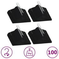 Detailed information about the product 100 Pcs Clothes Hanger Set Anti-slip Black Velvet