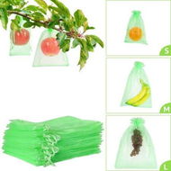 Detailed information about the product 100 Pcs Fruit Protection Bags,6In x 8In Fruit Netting Bags for Fruit Trees Fruit Cover Mesh Bag with Drawstring Netting Barrier Bags for Plant Fruit Flower